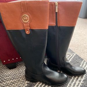 Tommy Hilfiger Equestrian two-tone boots